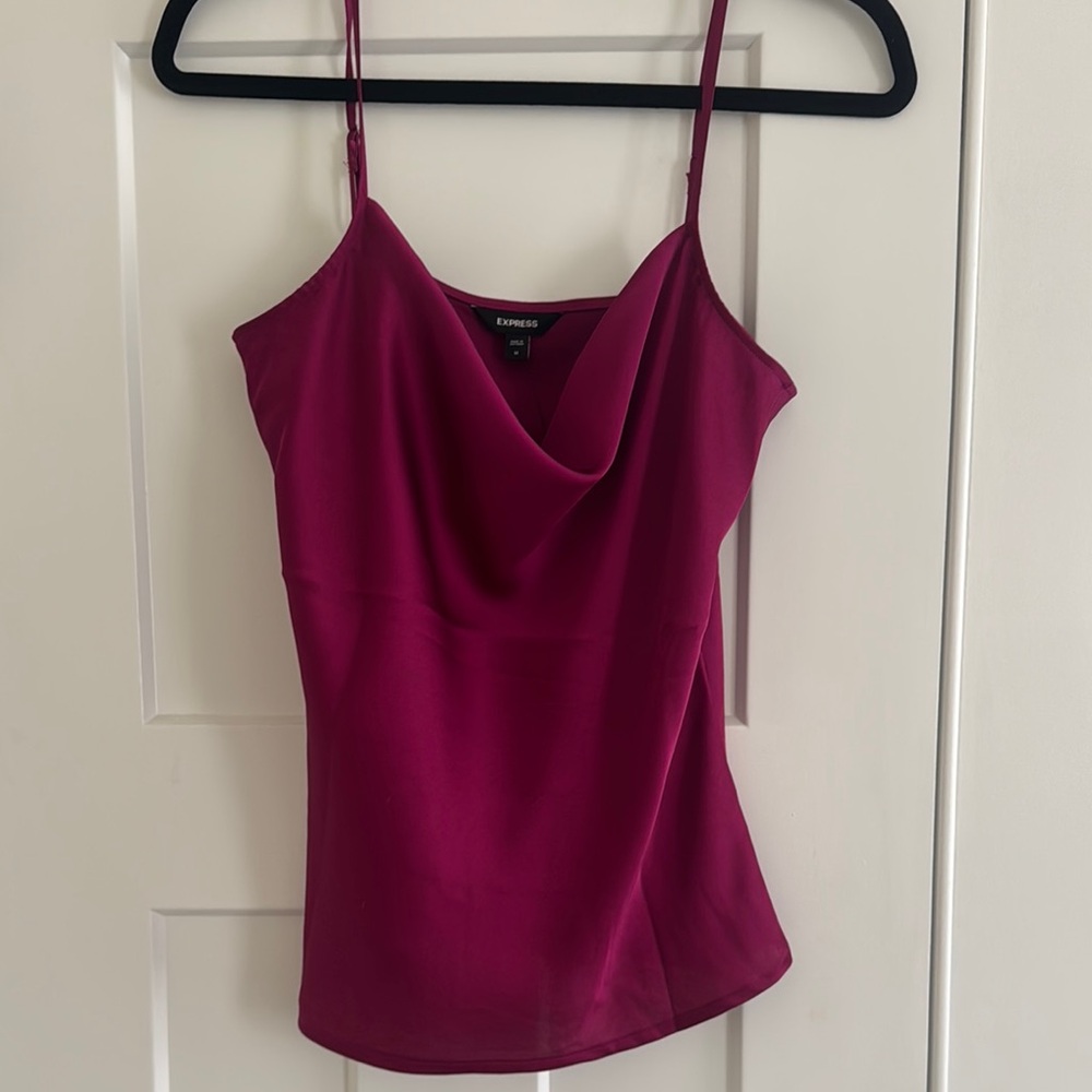 Express Women's Pink Cowl Neck Top